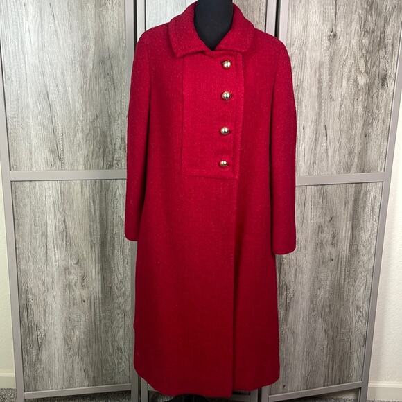 Vintage 30's Lord + Taylor/Saks Fifth Avenue wool maxi coat women's 14-16 - Picture 1 of 16